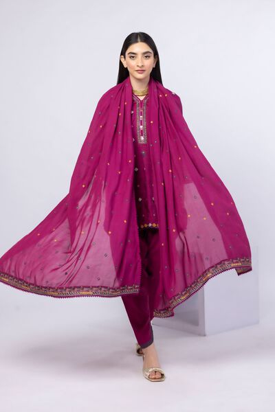 Embroidered | Light Thai Silk | Dupatta | USD 28.00