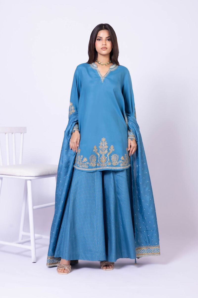 Embroidered | Tusser Silk | Dupatta | USD 35.00