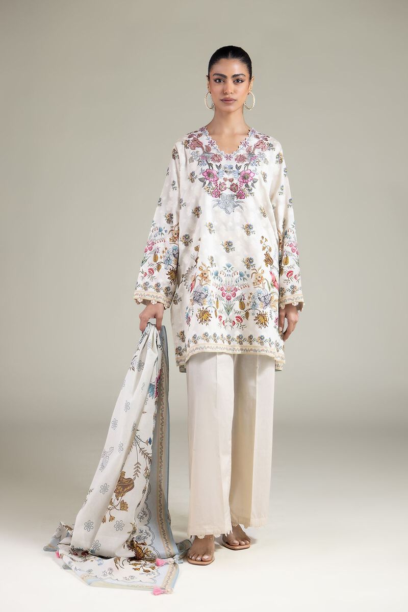Embroidered | Broshia | Floral Tailored Set | USD 75.00