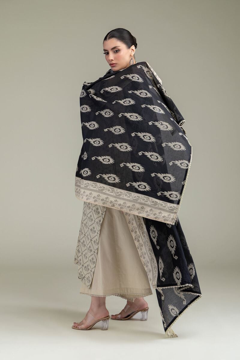 Embroidered | Lawn | Black Lawn Dupatta | USD 25.00