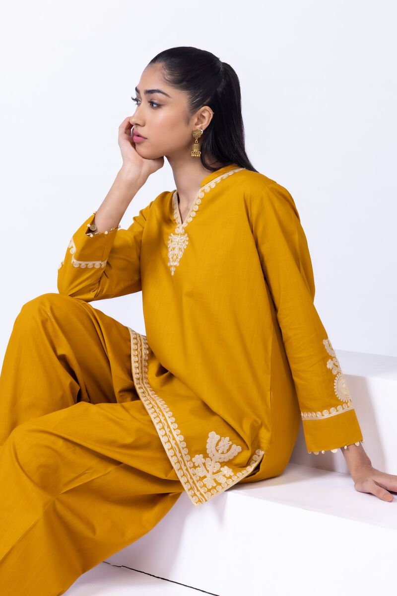Embroidered | Crosshatch Poplin | Kurta | USD 7.50