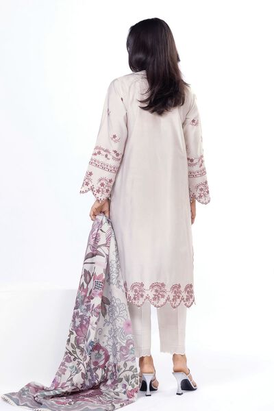 Embroidered | Dull Raw Silk | Fabrics 3 Piece | USD 37.50