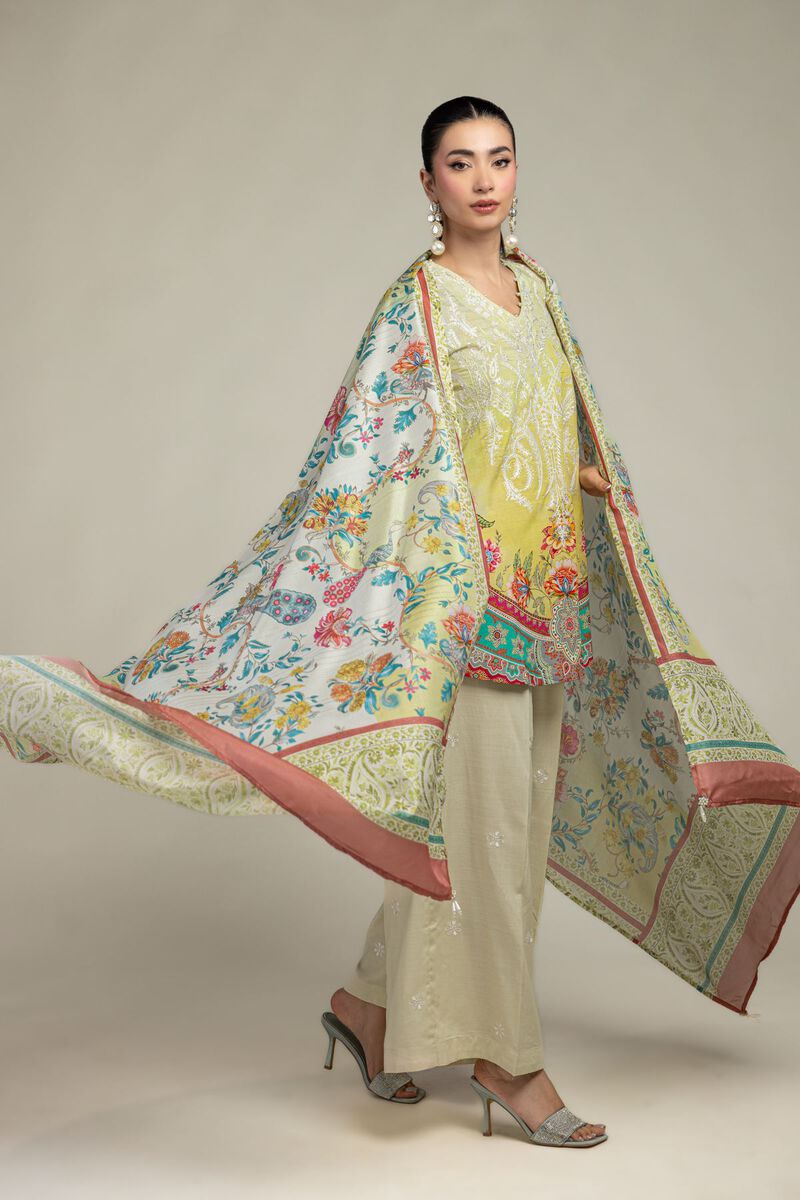 Embroidered | Polyester Silk | Silk Floral Dupatta | USD 30.00