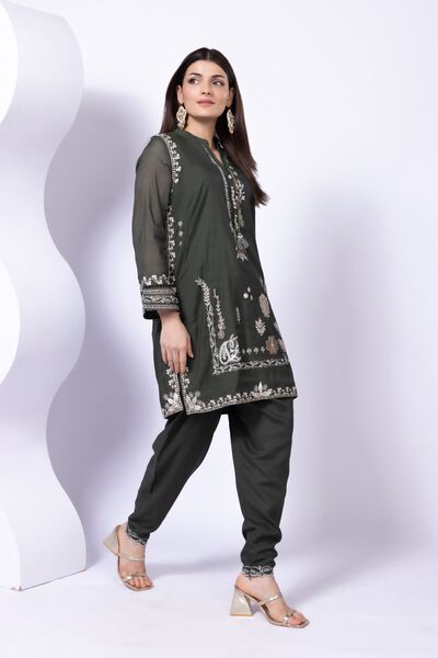 Embroidered | Crosshatch Raw Silk | Shalwar | USD 20.00