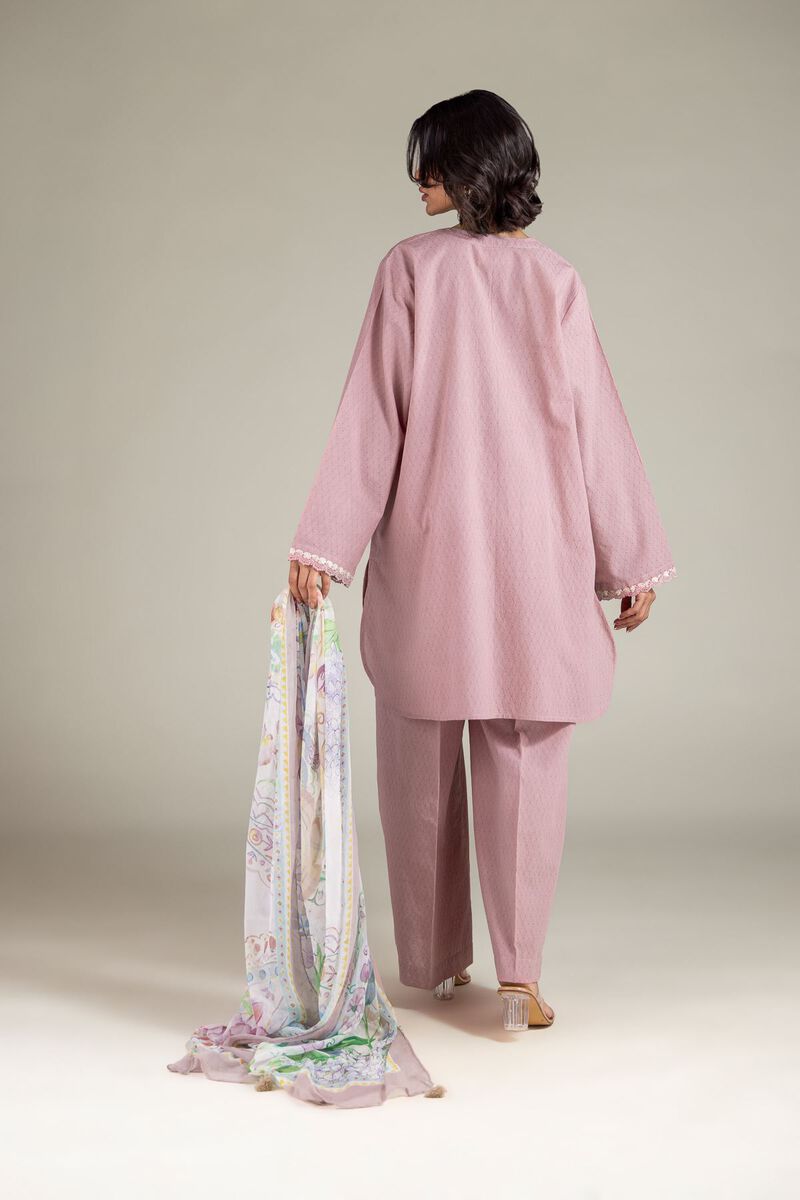 Embroidered | Cotton Dobby | Tailored Cotton 3-Piece | USD 65.00