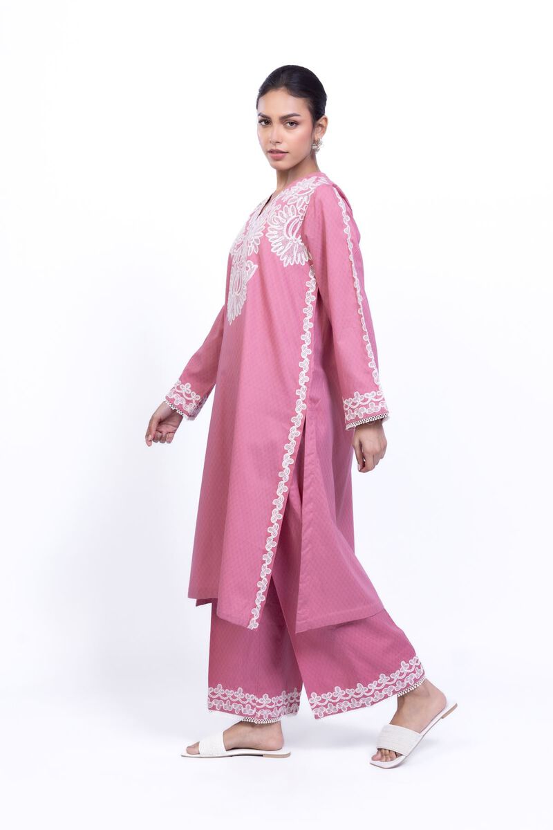 Embroidered | Cotton Dobby | Floral Embroidered Kurta | USD 40.00