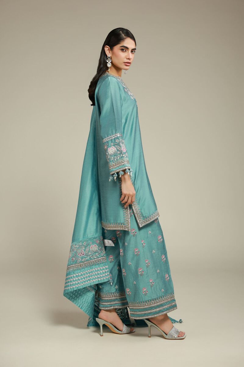 Embroidered | Raw Silk | 3 Piece Co-ord Set | USD 125.00