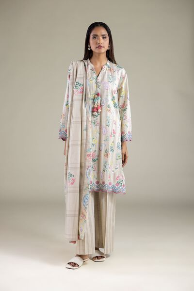 Embroidered | Textured Cotton | Pants | USD 7.50