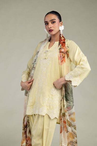Embroidered | Raw Silk | Silk V-Neck Kurta | USD 60.00