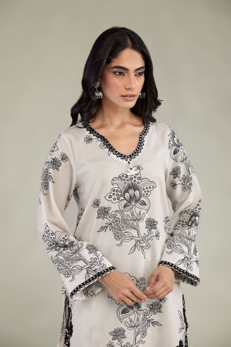 Embroidered | Cambric | Short Floral Kurta | USD 35.00