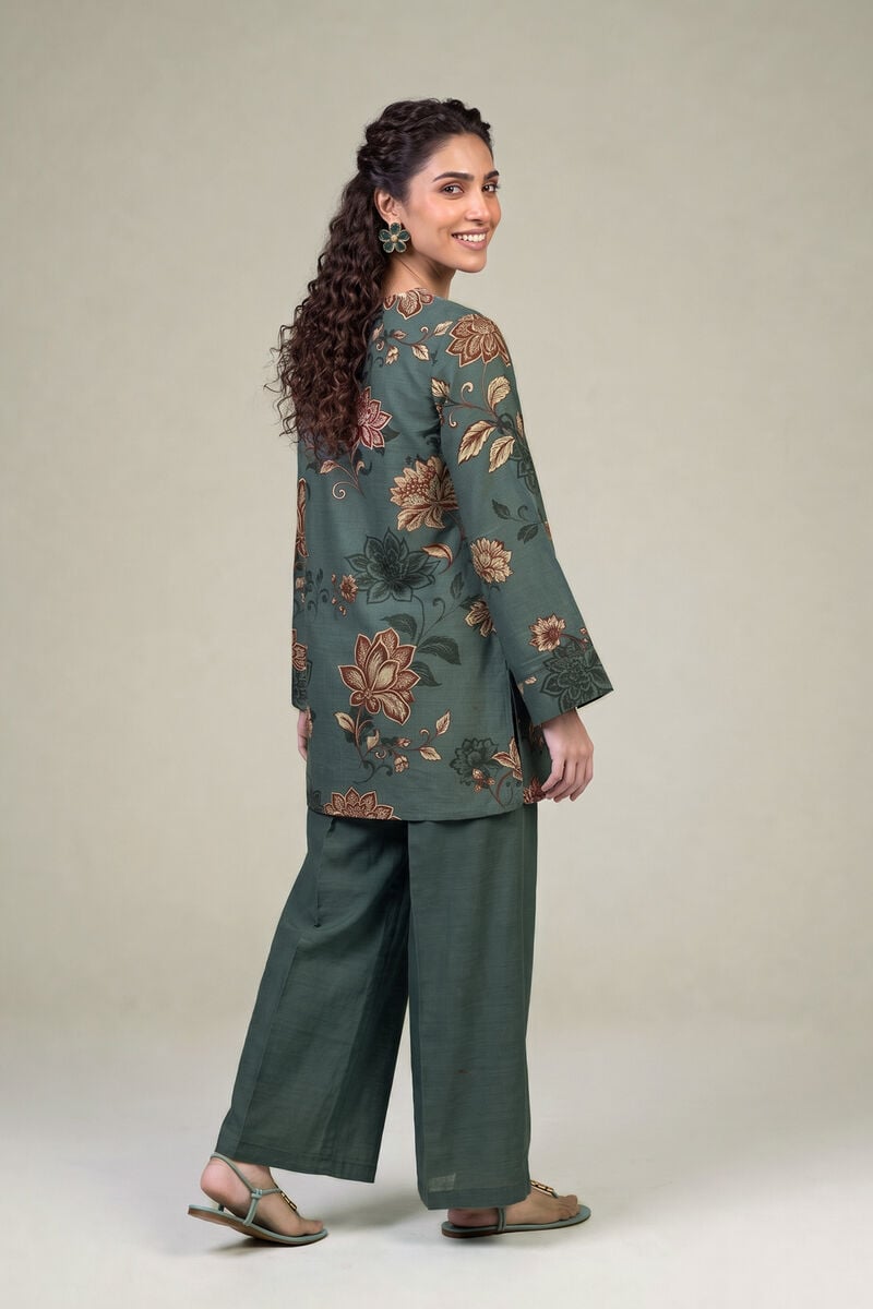Printed | Light Khaddar | Floral Khaddar Kurta | USD 35.00