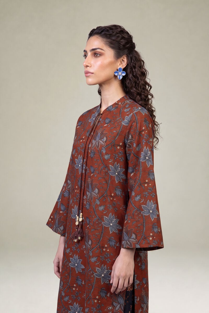 Printed | Light Khaddar | Long Khaddar Kurta | USD 35.00