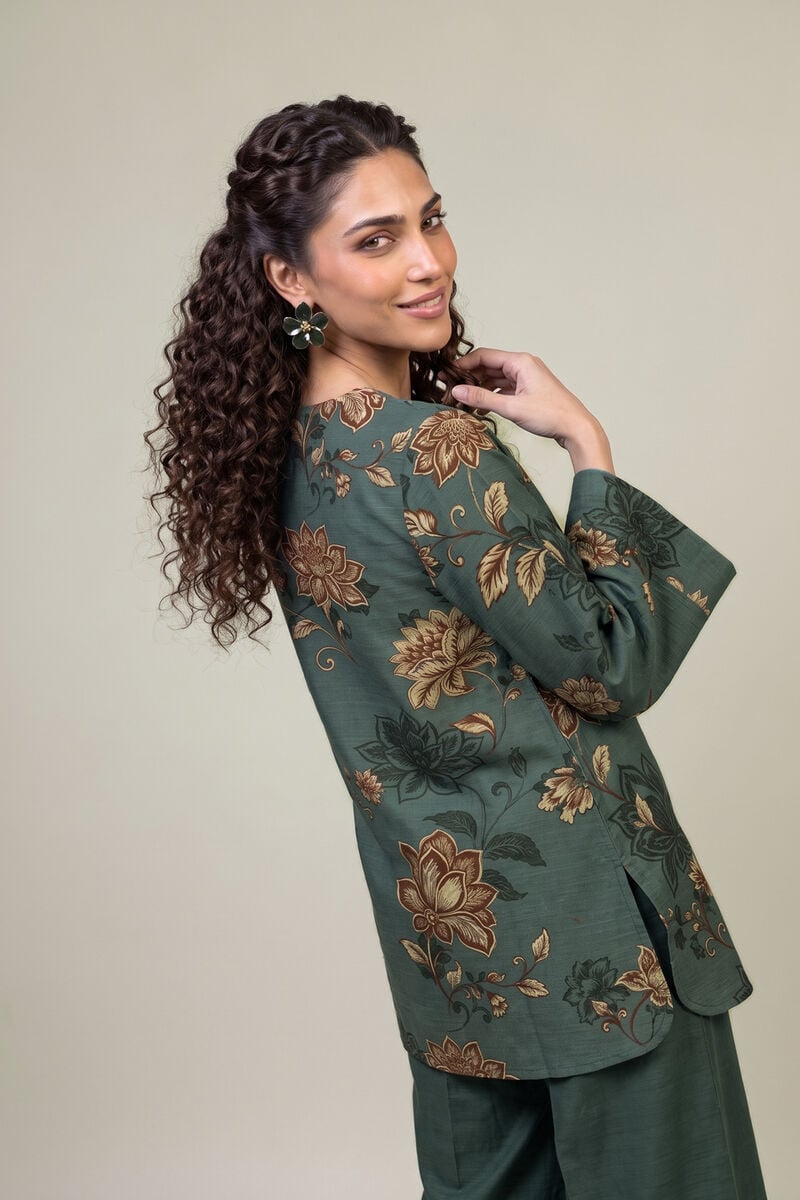 Printed | Light Khaddar | Floral Khaddar Kurta | USD 35.00