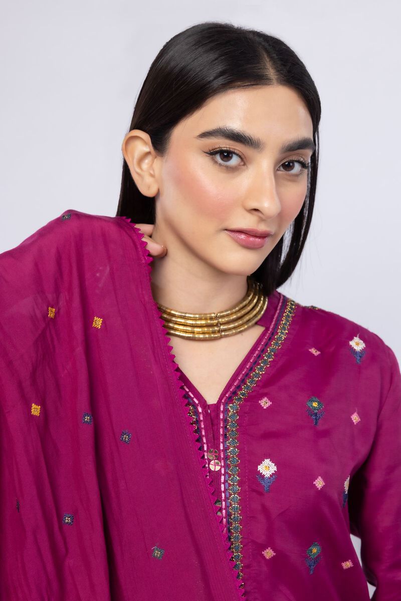 Embroidered | Light Thai Silk | Dupatta | USD 28.00