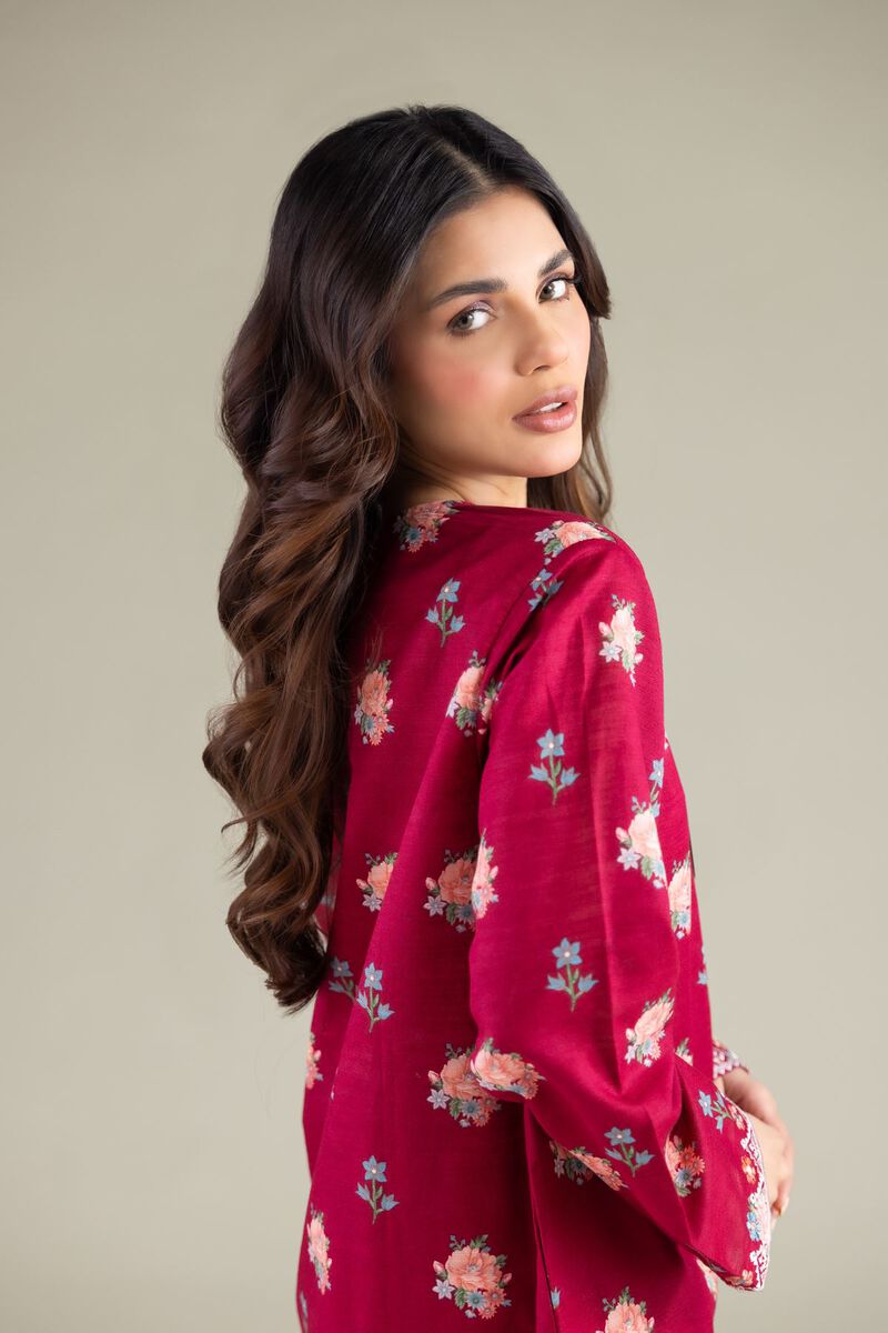 Embroidered | Textured Cotton | Floral Threadwork Kurta | USD 35.00