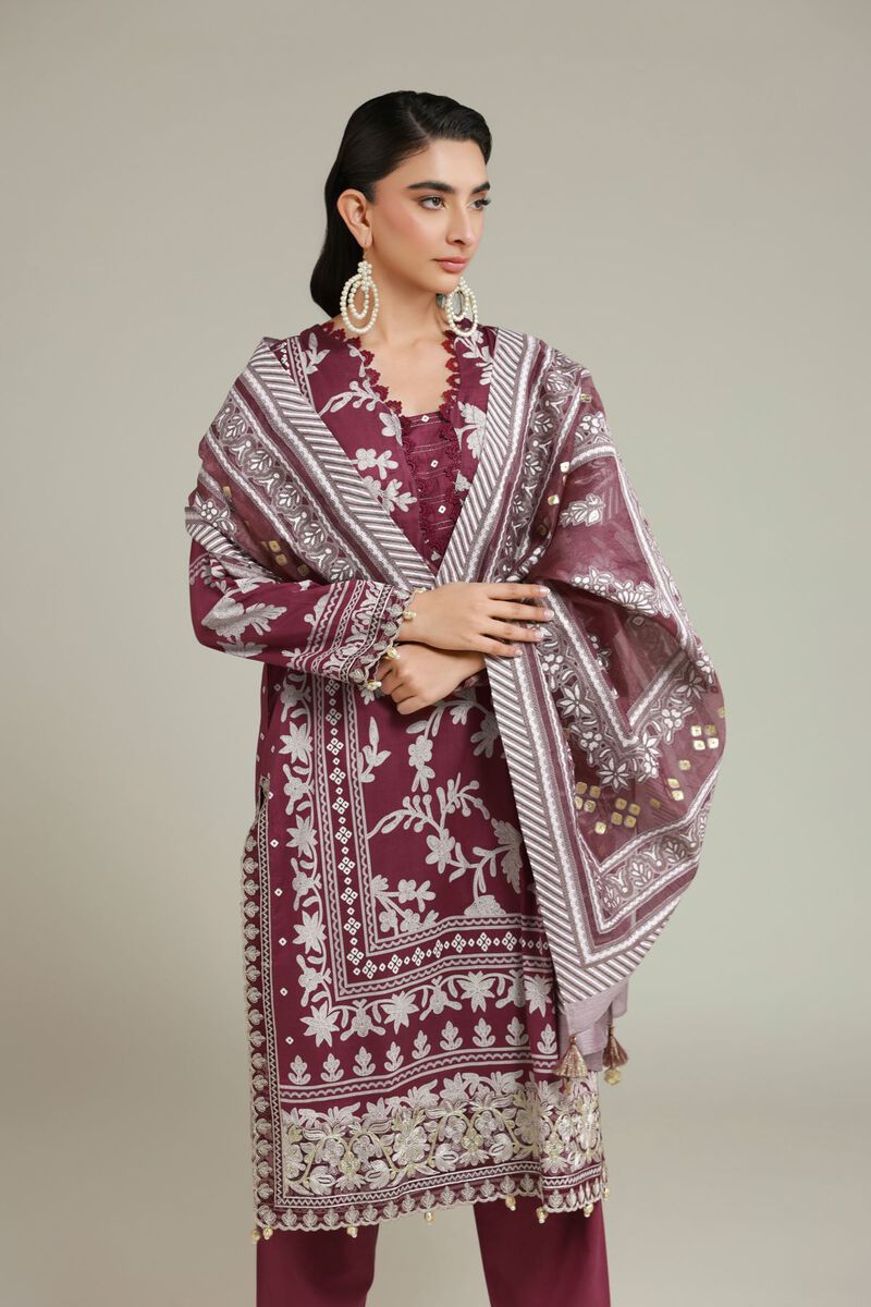 Embroidered | Cambric | Cambric 3-piece Tailored  | USD 85.00