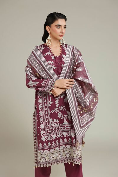 Embroidered | Cambric | Cambric 3-piece Tailored  | USD 85.00