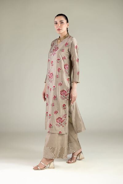 Embroidered | Raw Silk | Pants | USD 30.00