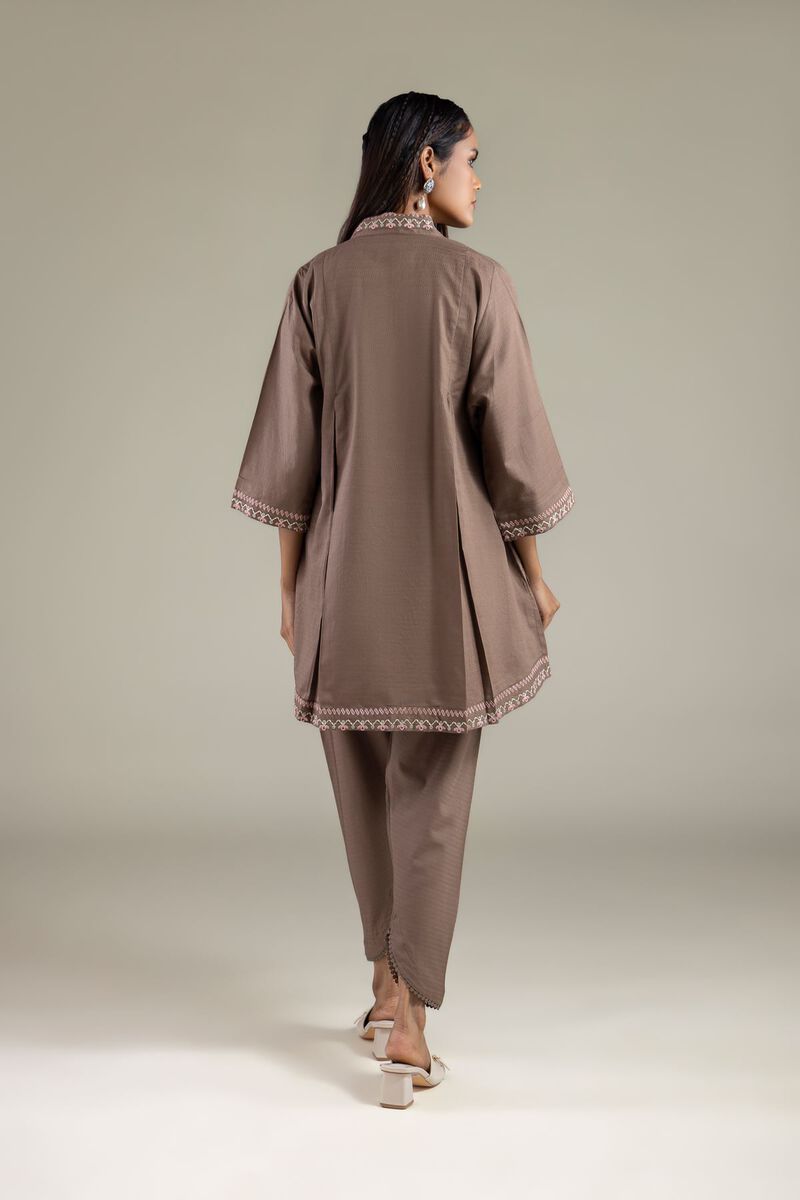 Embroidered | Cotton Dobby | Floral V-Neck Kurta | USD 40.00