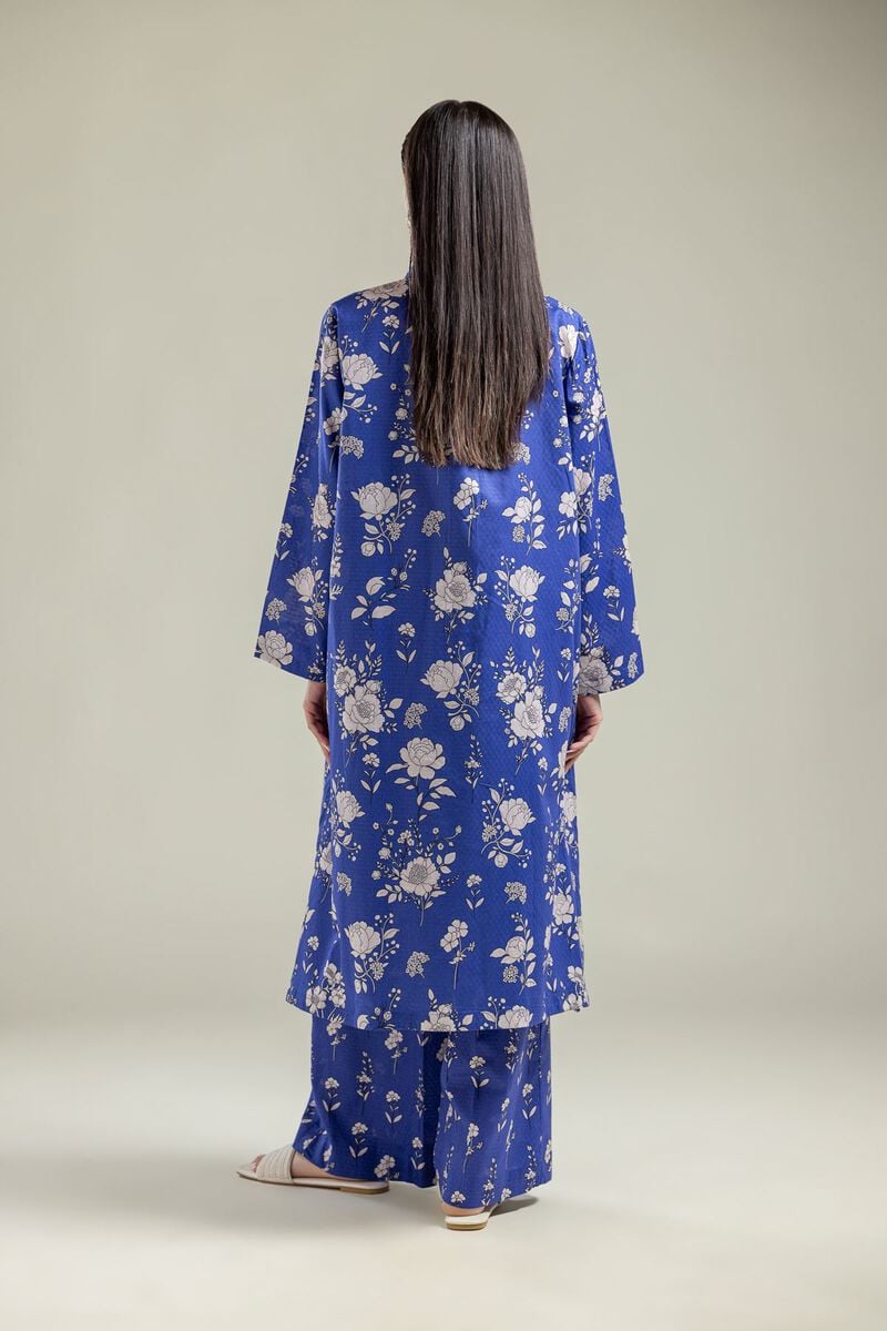 Printed | Cotton Dobby | Floral Blue Kurta | USD 30.00