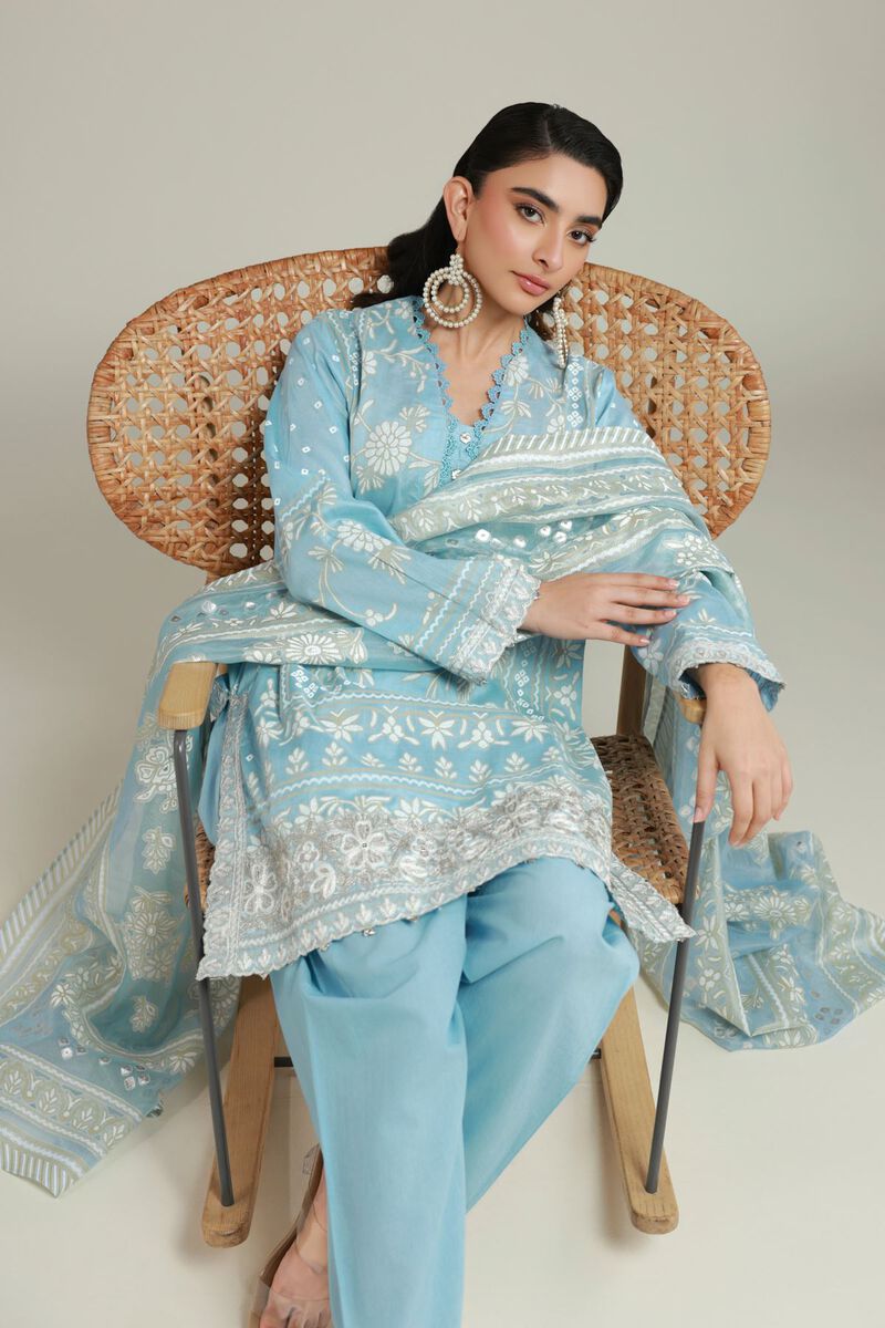 Embroidered | Cambric | Tailored 3-piece Set | USD 85.00