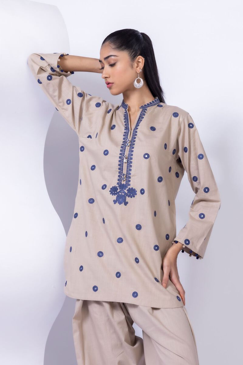 Embroidered | Crosshatch Poplin | Kurta | null