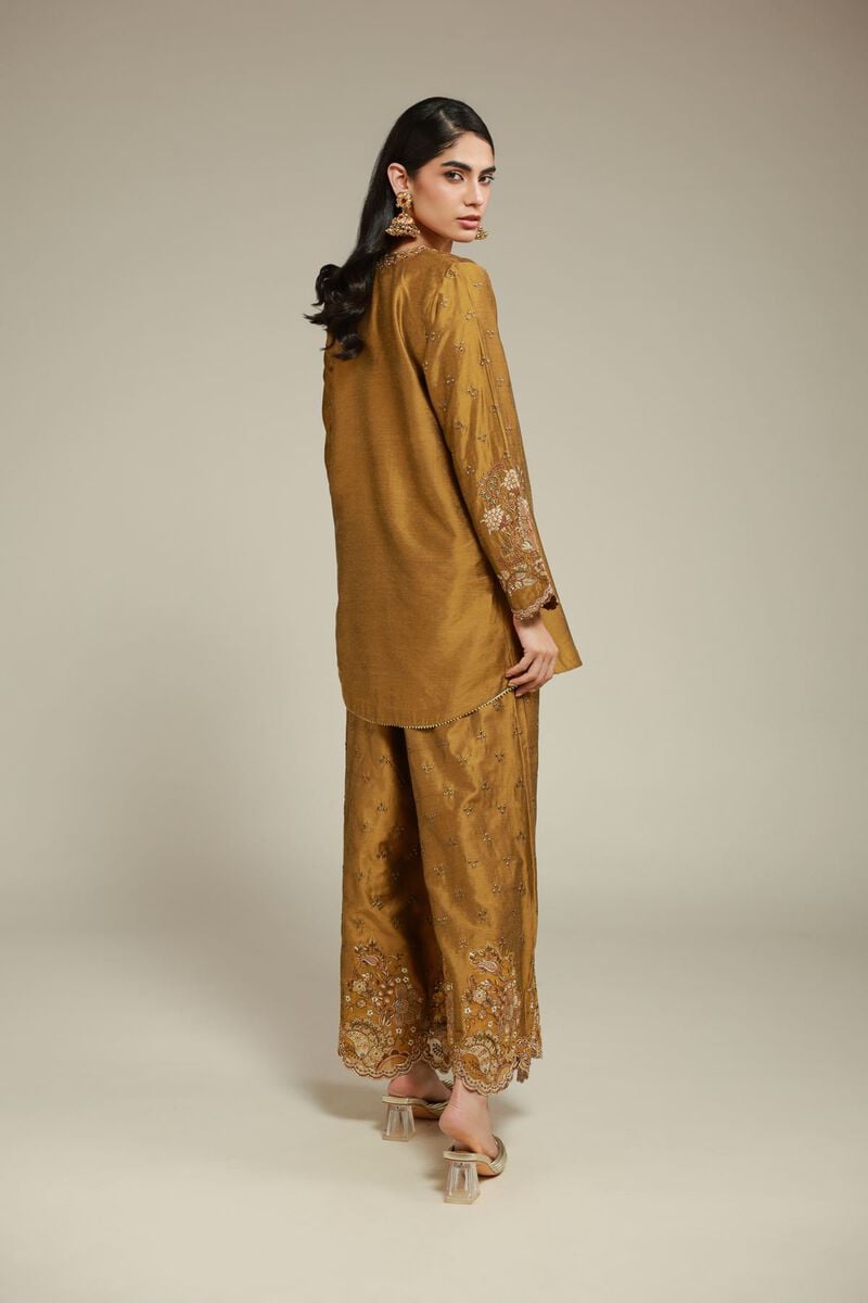 Embroidered | Raw Silk | 2 Piece Co-ord Set | Top and Bottom | USD 85.00