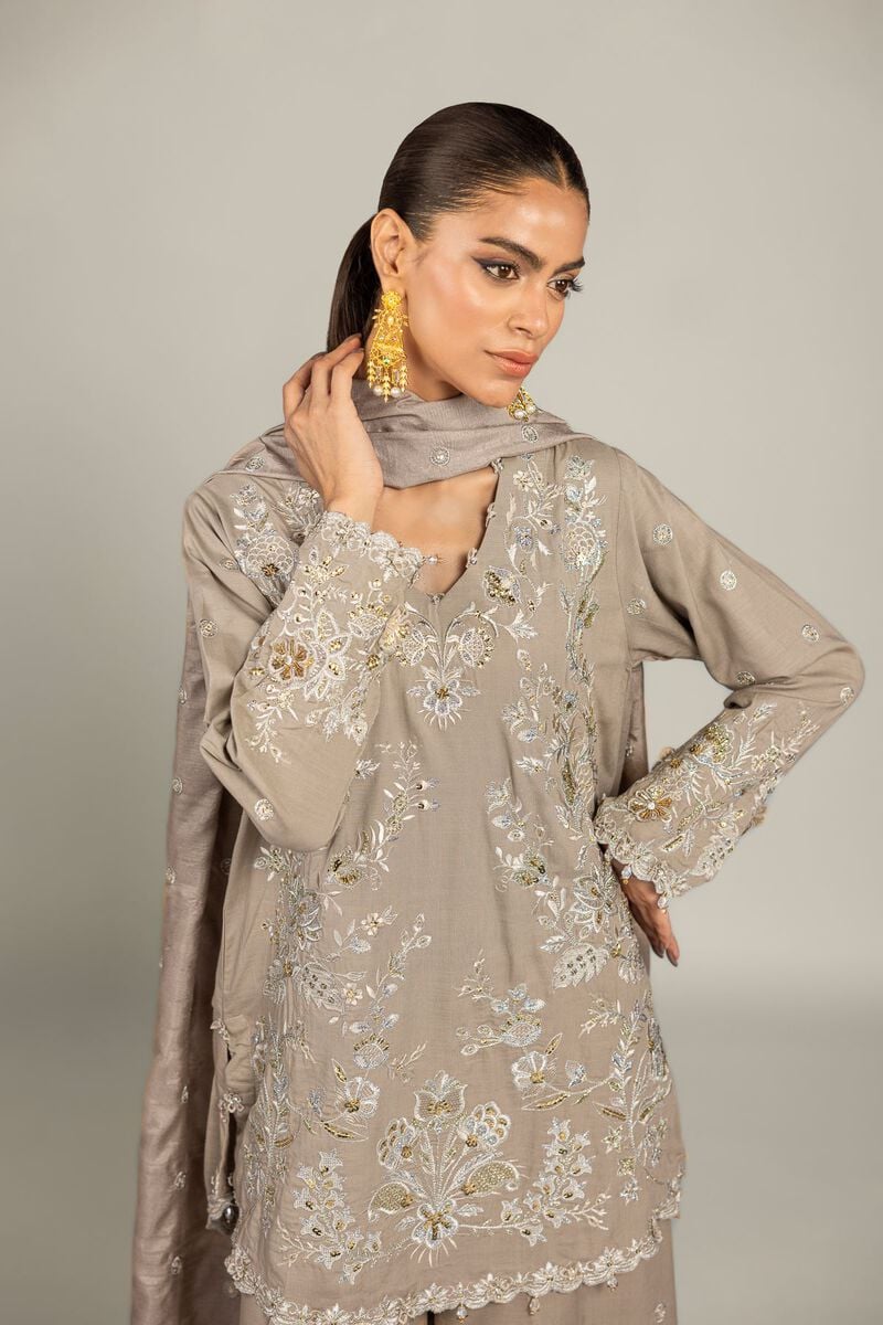 Raw Silk | Floral Tailored 3-Piece | USD 180.00