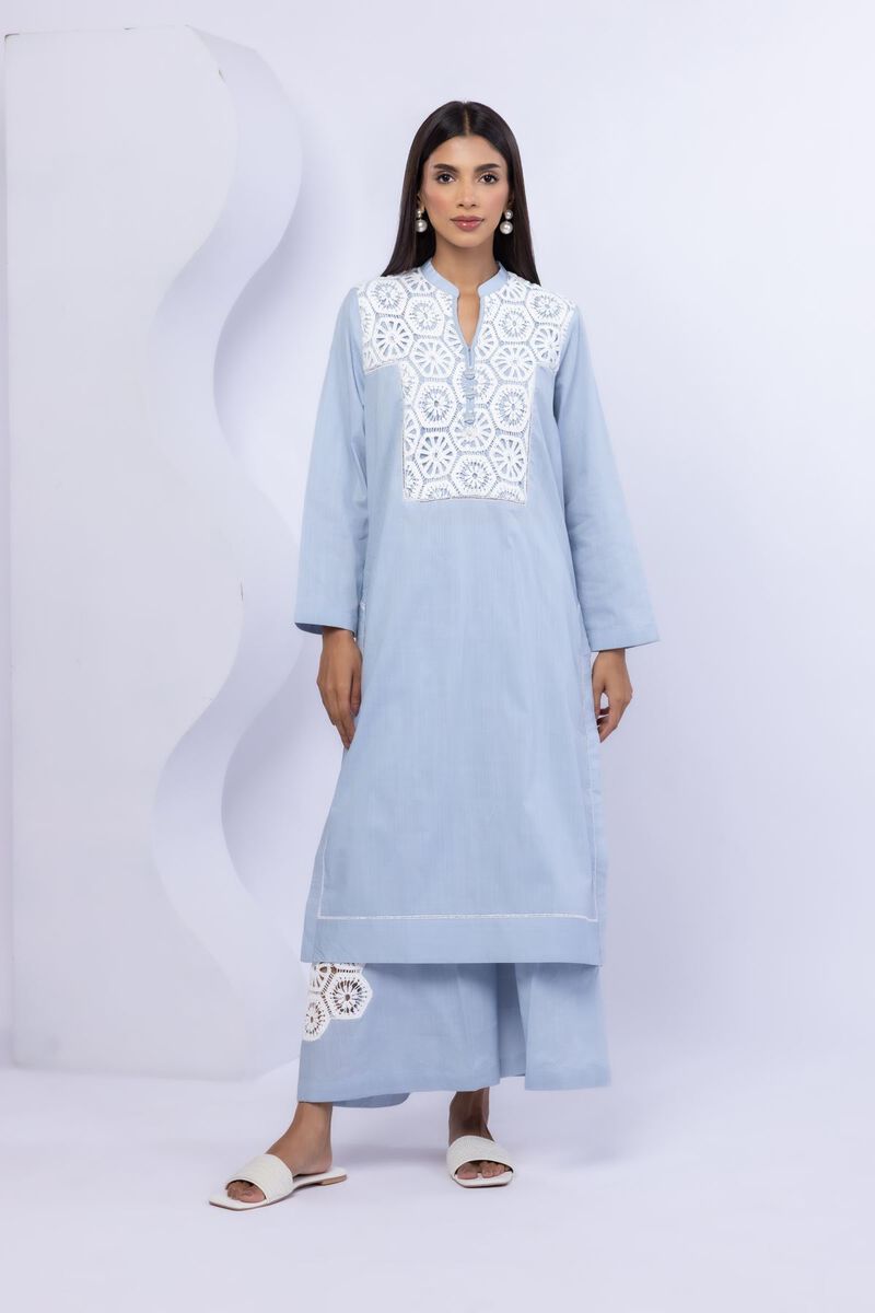 Embroidered | Crosshatch Poplin | Kurta | USD 17.50