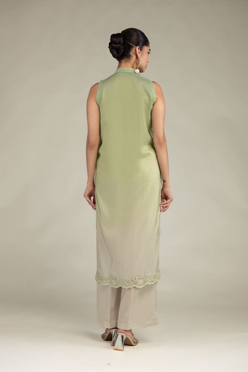 Embroidered | Blended Viscose | Sleeveless Floral Kurta | USD 60.00