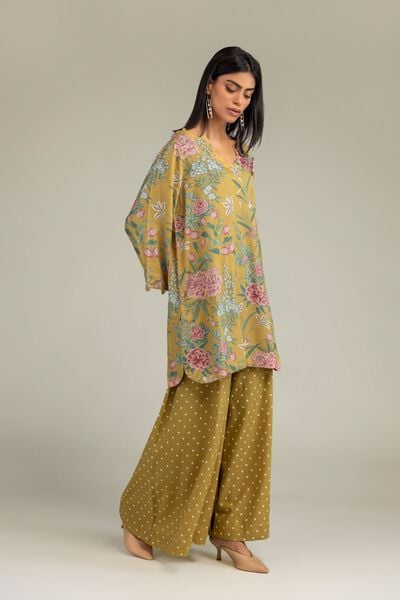 Printed | Raw Silk | Raw Silk Pants | USD 35.00