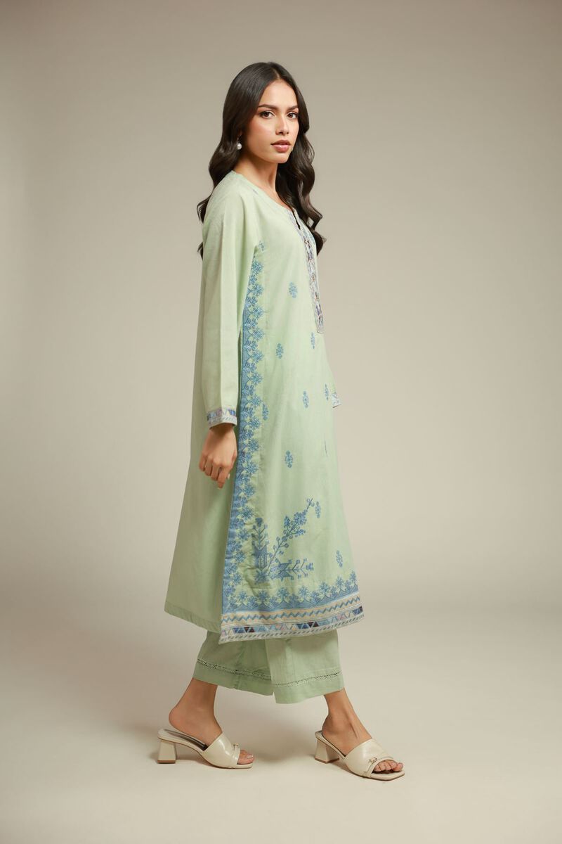 Embroidered | Cambric | Floral 2-Piece Tailored  | USD 55.00