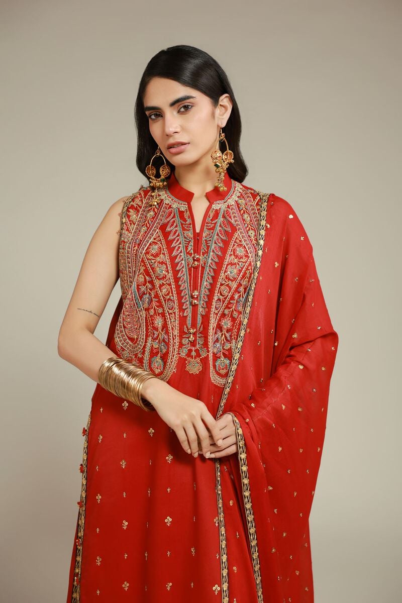 Embroidered | Raw Silk | 3 Piece Co-ord Set | USD 145.00