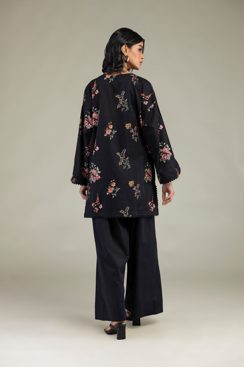 Embroidered | Cambric | Black Floral Kurta | USD 30.00