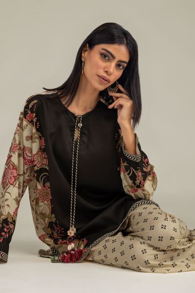 Printed | Raw Silk | Floral Silk Kurta | USD 40.00