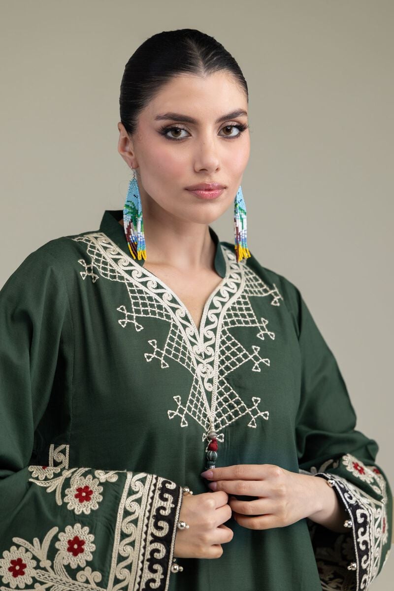 Embroidered | Raw Silk | Short Silk Kurta | USD 45.00