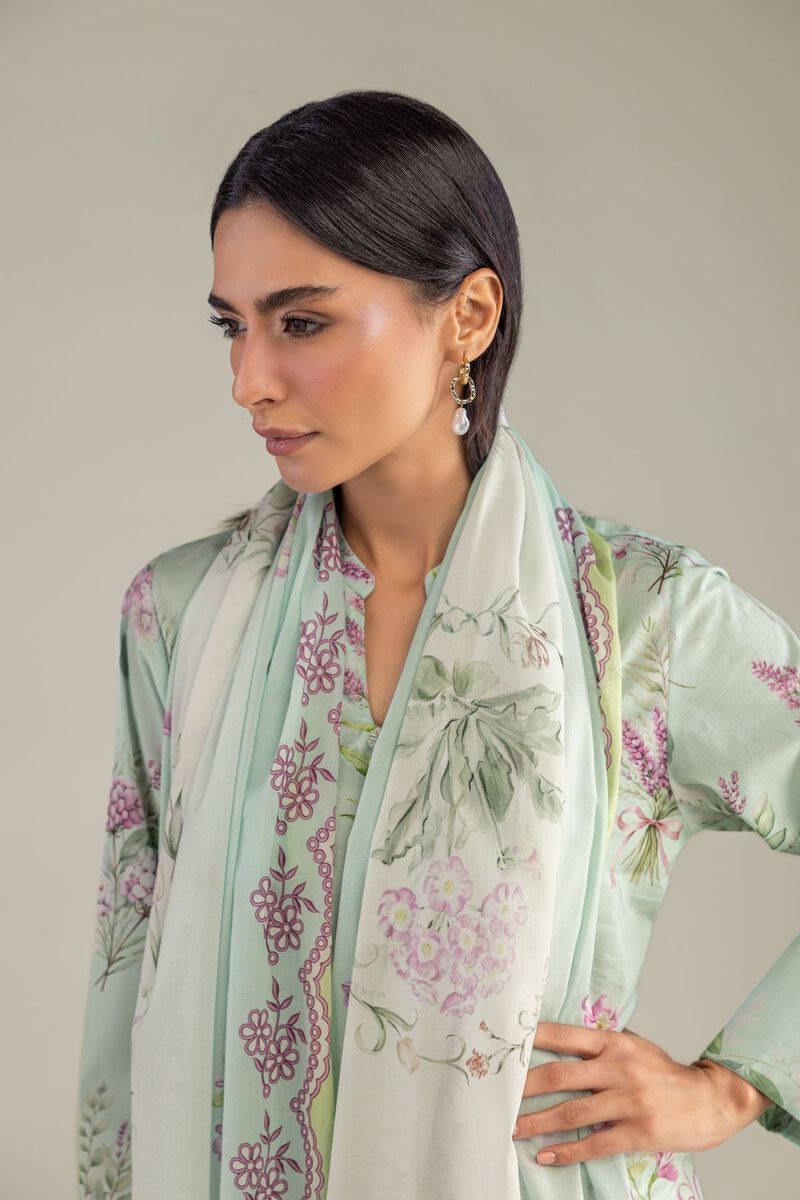 Printed | Lawn | Mint Lawn Dupatta | USD 30.00