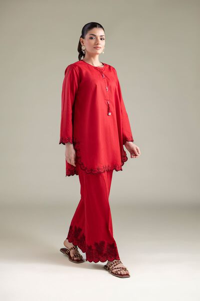 Embroidered | Cotton Dobby | Pants | USD 35.00