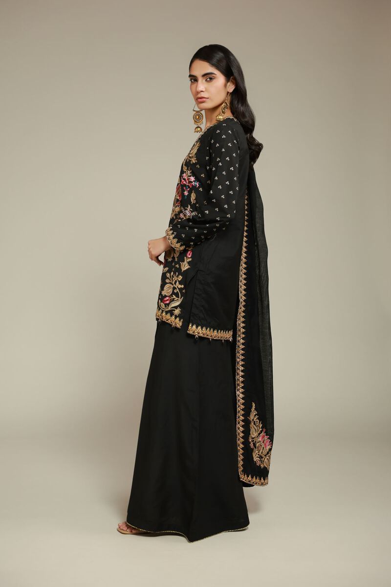 Embroidered | Raw Silk | 3 Piece Co-ord Set | USD 125.00