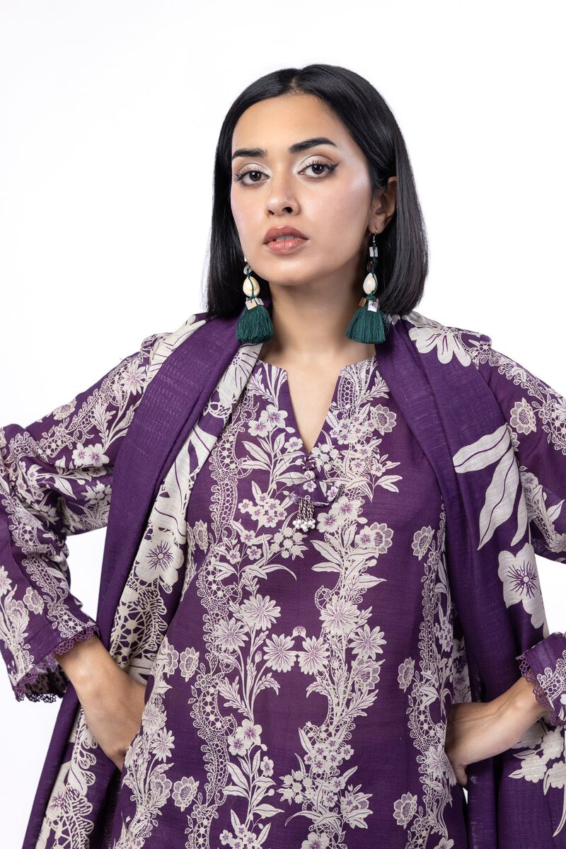 Printed | Textured Cotton | Tailored 3 Piece | USD 45.00