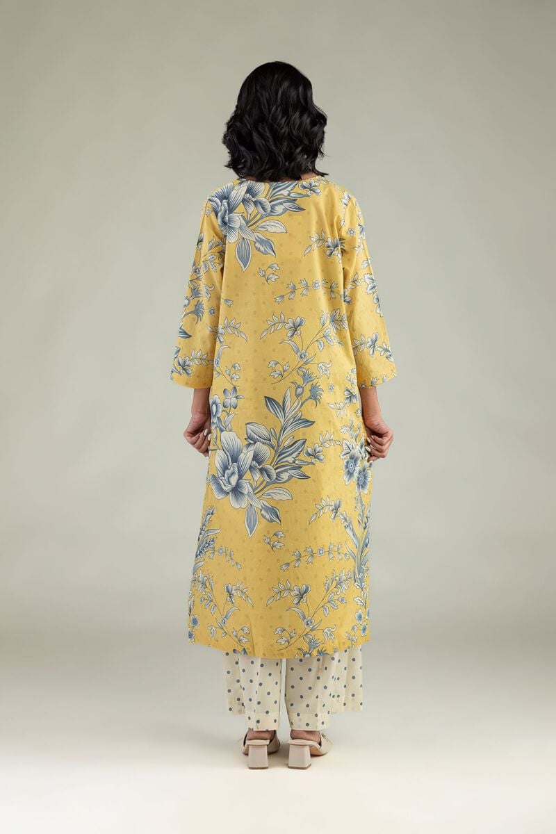 Embroidered | Cambric | Floral Longline Kurta | USD 35.00