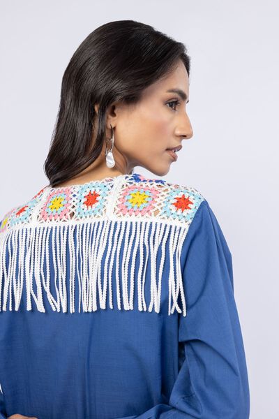 Embroidered | Crosshatch Poplin | Kurta | USD 30.00