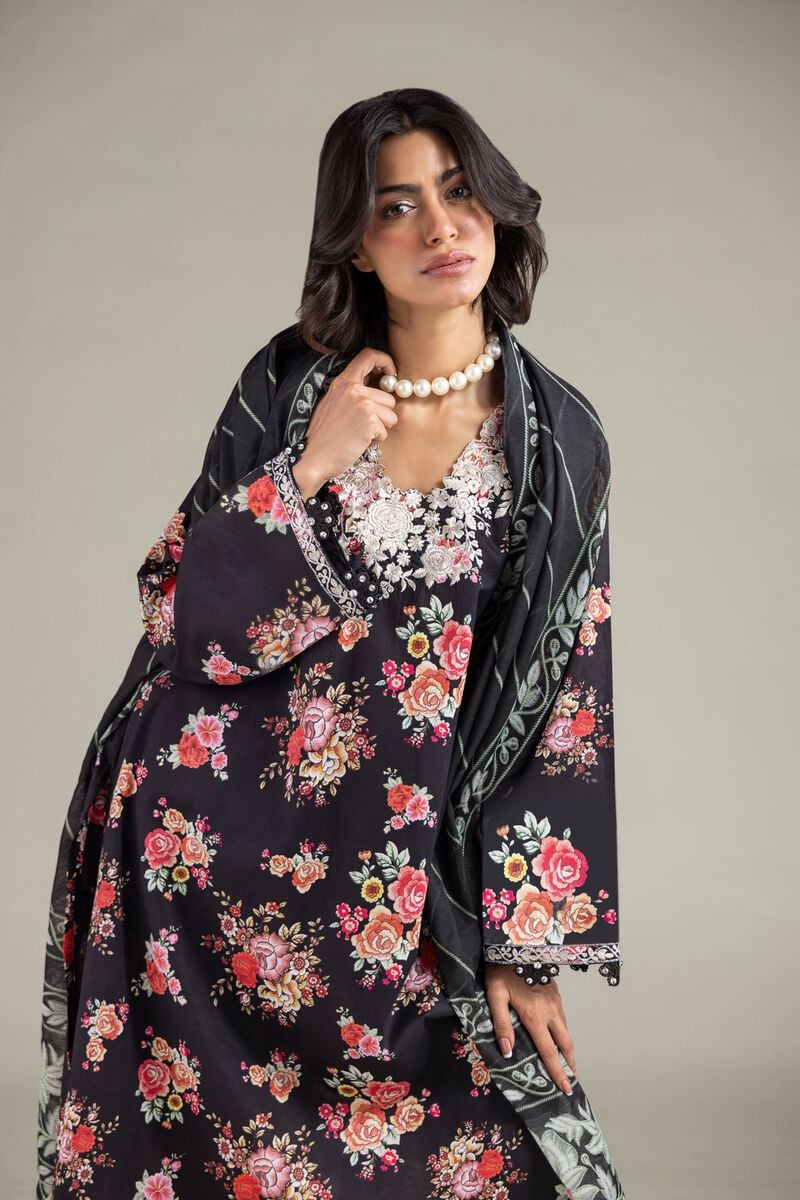 Embroidered | Cambric | Tailored Floral 3-Piece | USD 80.00