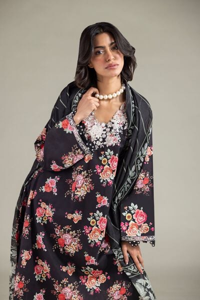 Embroidered | Cambric | Tailored Floral 3-Piece | USD 80.00