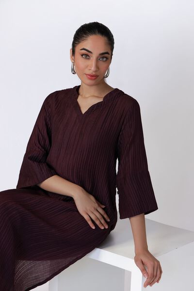 Dyed | Ripple Crinkle | Kurta | USD 25.00
