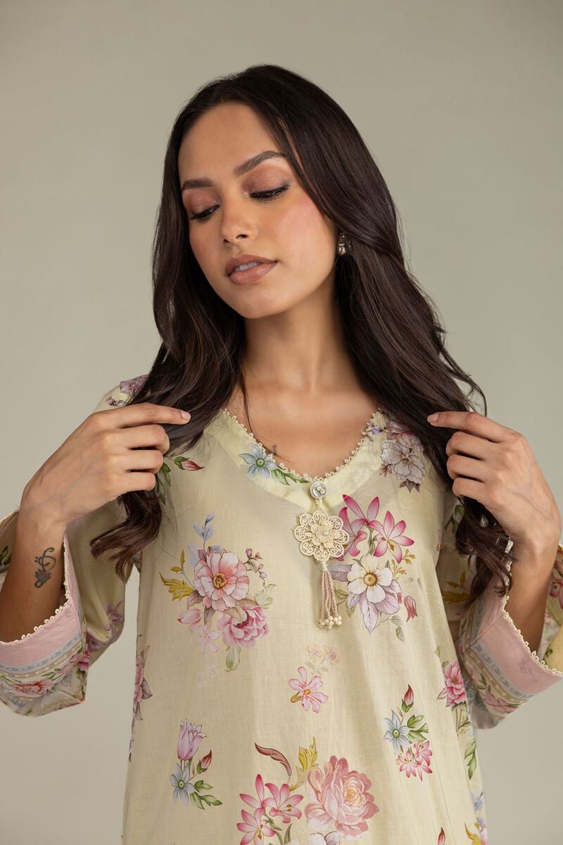 Printed | Cambric | Short Floral Kurta | USD 35.00