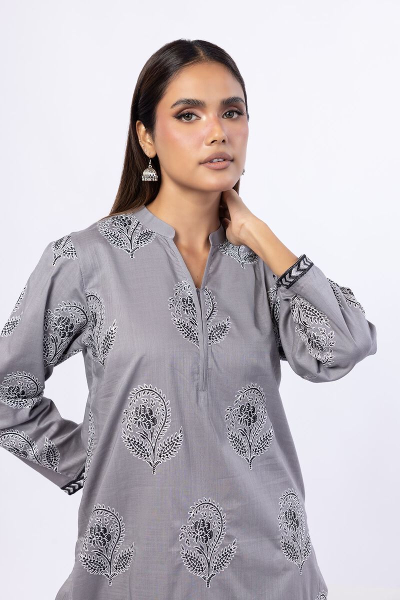Embroidered | Crosshatch Poplin | Kurta | USD 17.50