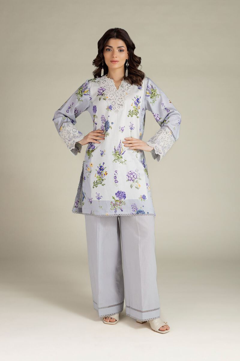 Embroidered | Satin | Tailored 2 Piece | Top and Bottom | USD 60.00