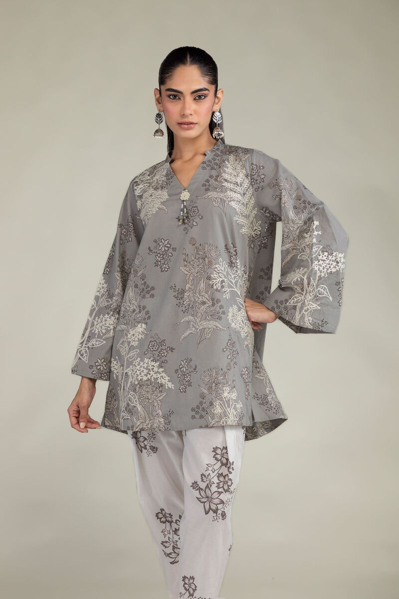 Embroidered | Cambric | Cambric V-Neck Kurta | USD 40.00