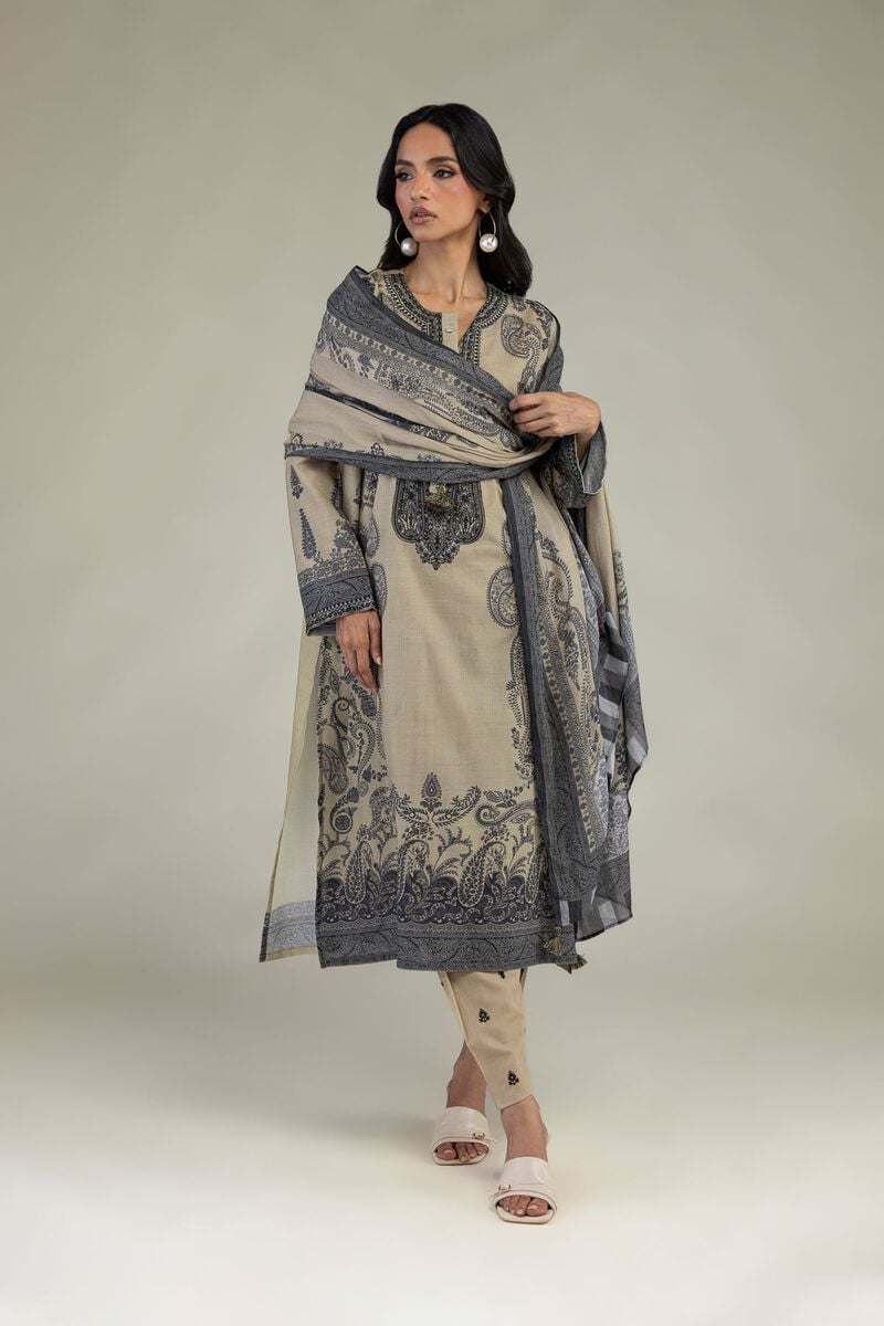 Embroidered | Textured Lawn | Paisley Tailored Set | USD 75.00
